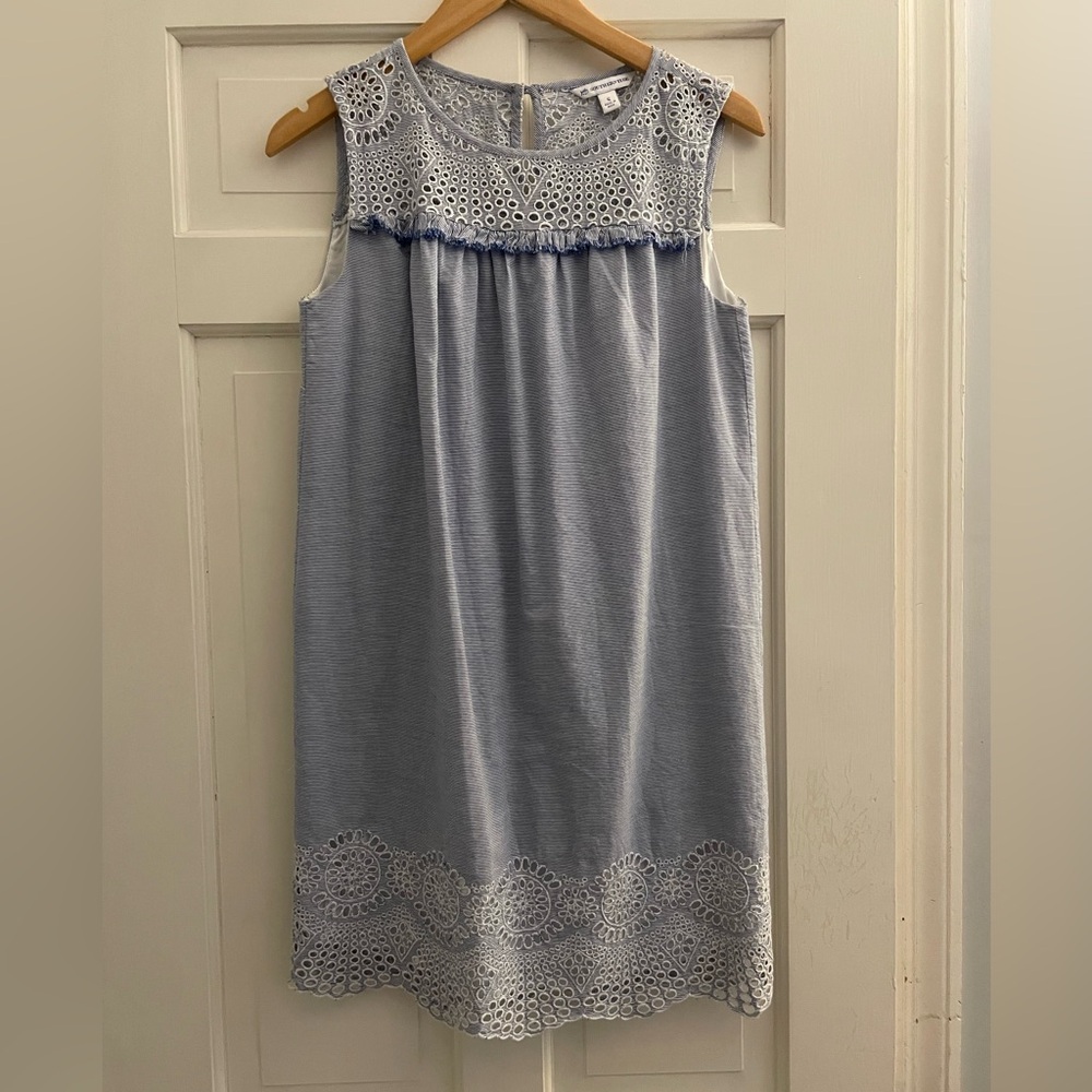 Southern Tide Gray Sleeveless Scoop Neck Sundress